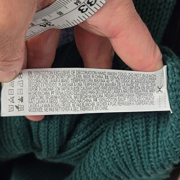 Forever 21 Oversized Cotton Varsity Sweater Cardigan Sz S 28" Pit to pit - Picture 9 of 10